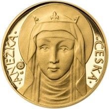 Sada zlatého dukátu a strieborného odražku Anežka Česká - 735. výročie úmrtí - proof