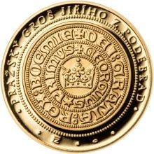 Sada zlatého dukátu a strieborného odražku Korunovace Jirího z Poděbrad - b.k.