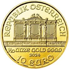 Wiener Philharmoniker 1/10 Oz - Investiční zlatá minca
