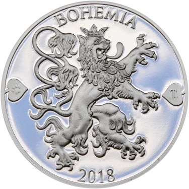 Náhled Averzní strany - 2018 - Proof - Česká heraldika. Lev. - 1 dukát Ag