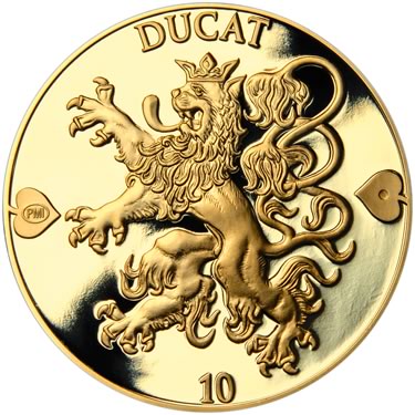 Náhled Averzní strany - 2018 - Proof - Česká heraldika. Lev. - 10 dukát Au