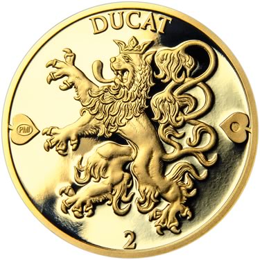 Náhled Averzní strany - 2018 - Proof - Česká heraldika. Lev. - 2 dukát Au