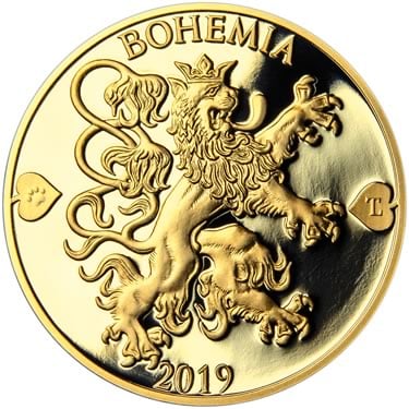 Náhled Reverzní strany - 2019 - Proof - Česká heraldika. Lev. - 5 dukát Au