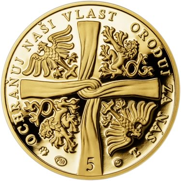 Náhled Reverzní strany - 2019 - Proof - Sv. Ludmila - 5 dukát Au