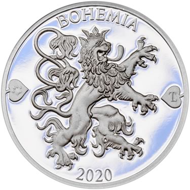 Náhled Reverzní strany - 2020 - Proof - Česká heraldika. Lev. - 1 dukát Ag