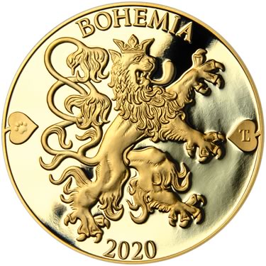 Náhled Reverzní strany - 2020 - Proof - Česká heraldika. Lev. - 10 dukát Au