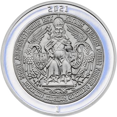 Náhled Reverzní strany - 2021 - Proof - Karel IV - 1 dukát Ag