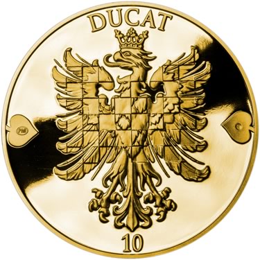 Náhled Reverzní strany - 2022 - Proof - Moravská orlice - 10 dukát Au