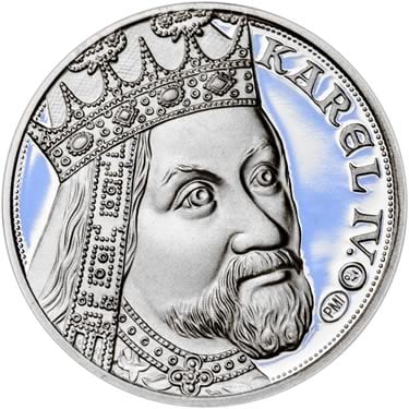 Náhled Averzní strany - 2023 - Proof - Karel IV - 1 dukát Ag